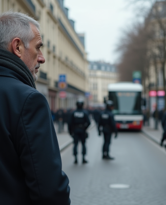 Loi martiale en France : Quelle signification et conditions de mise en place ? Homme français regardant un contrôle militaire dans Paris