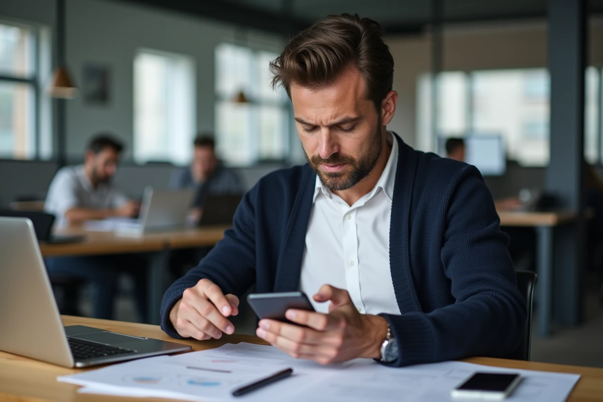Homme détendu utilisant une tablette dans un espace de coworking