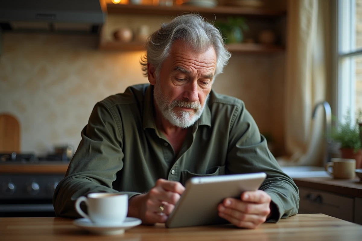 Senior consultant une application bancaire sur tablette pour identifier un débit CB imprimerie inconnu